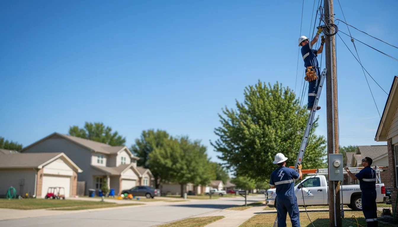 Residential electrician providing installation services in Custer, WI